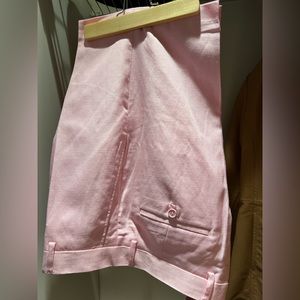 Pink Bermuda Linen Shorts